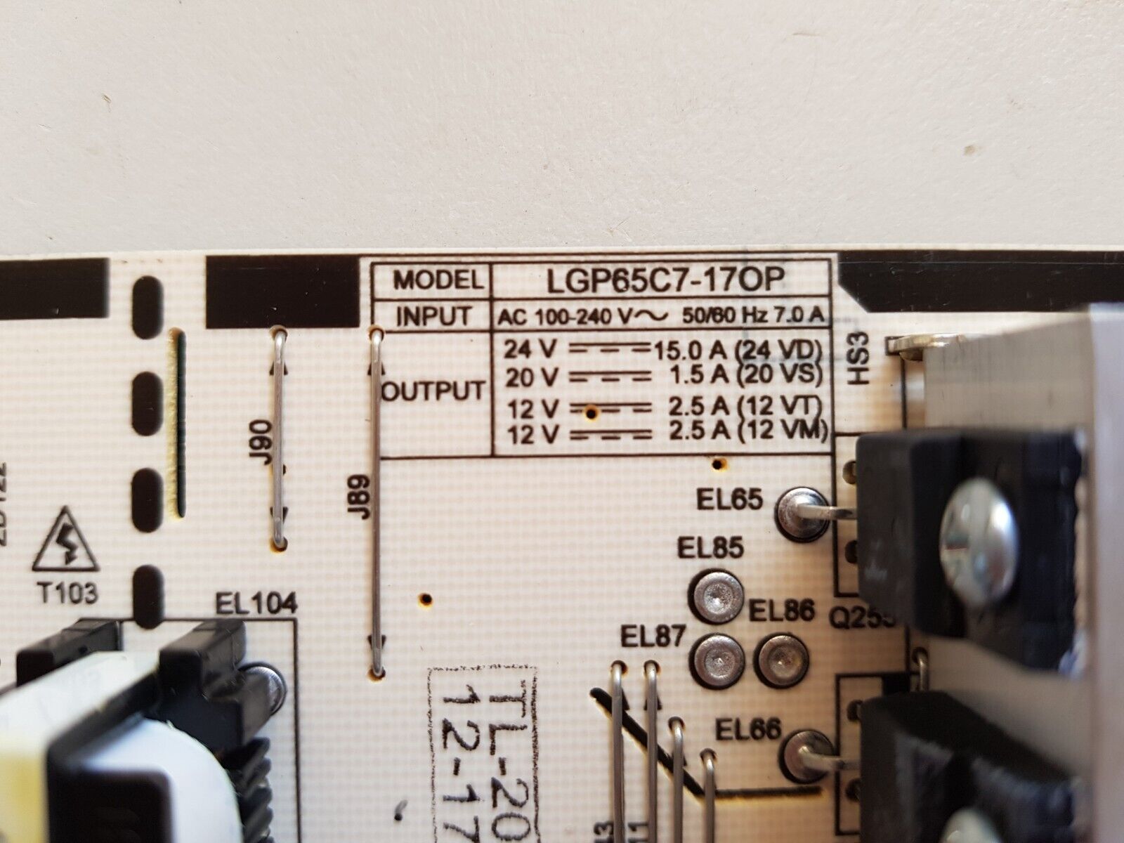 GENUINE LG OLED 65E7T OLED 65C7T POWER SUPPLY BOARD (BRAND NEW) EAY64490602