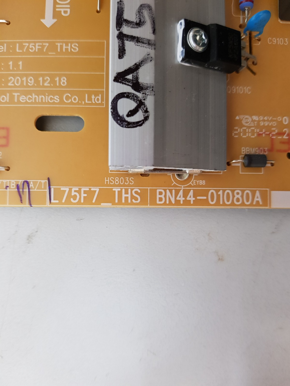GENUINE SAMSUNG QA75LS03TAW POWER SUPPLY BOARD BN44-01080A L75F7_THS