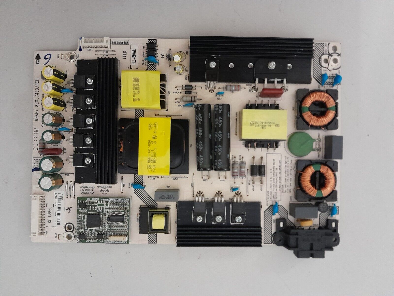 GENUINE HISENSE 50N6 POWER SUPPLY BOARD RSAG7.820.7433 HLL-4860WL 216181