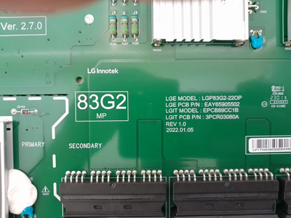 GENUINE LG OLED  83G2PSA POWER SUPPLY BOARD (SLAVE) EAY65905502 LGP83G2-22OP