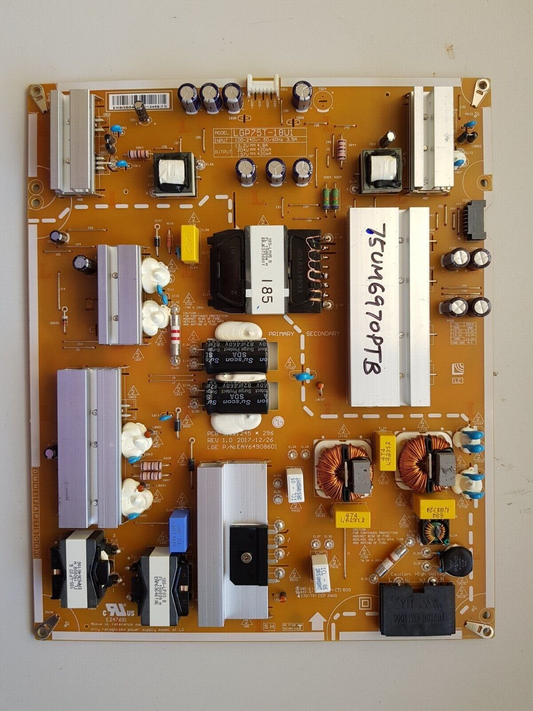 GENUINE LG 75UM6970 75UK6500 POWER SUPPLY BOARD EAY64908601 (1.3) LGP75T-18U1