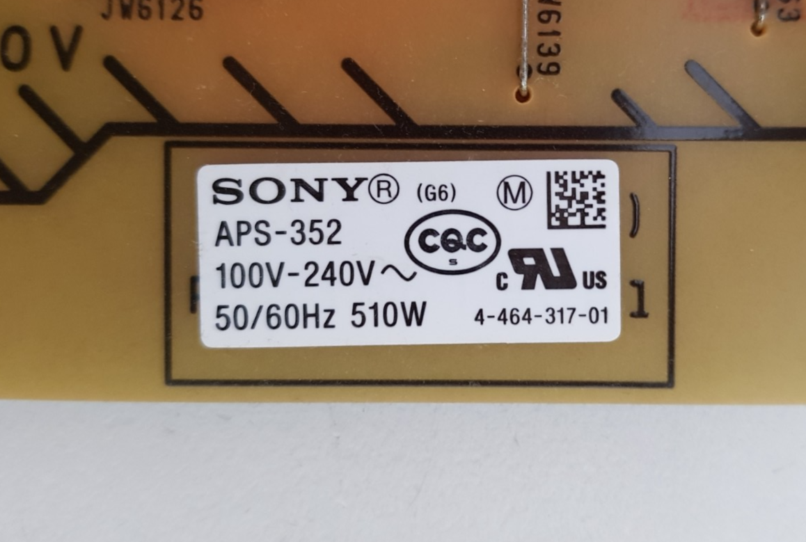 GENUINE SONY KDL 65W850A POWER SUPPLY BOARD G6 1-888-525-11 APS-352 147451611