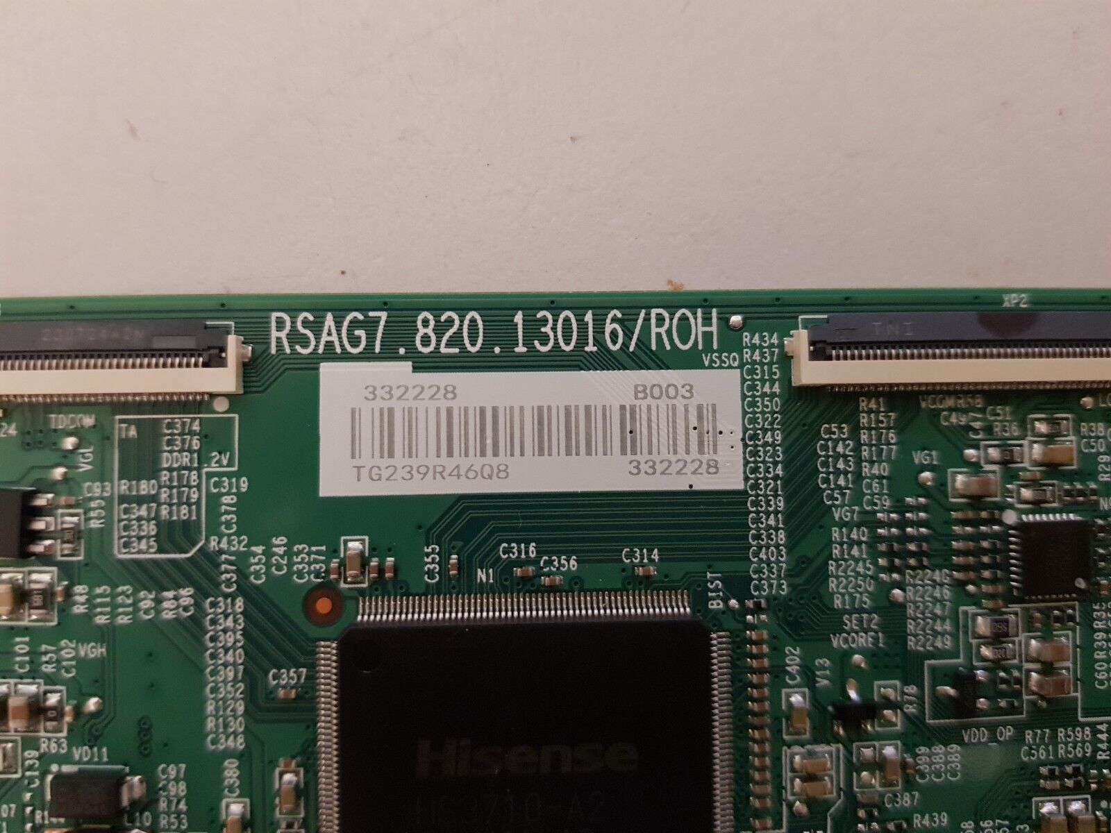 GENUINE HISENSE 50A7KAU TCON BOARD 332228  RSAG7.820.13016