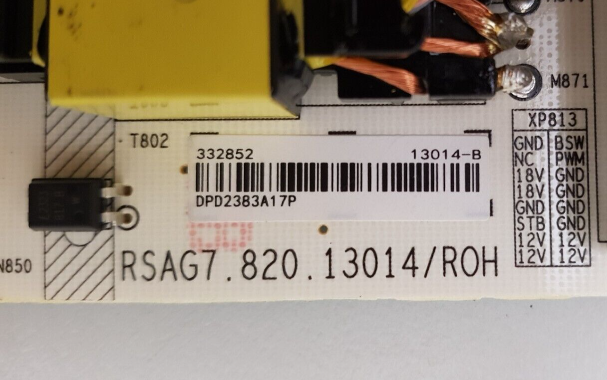 GENUINE HISENSE 55U7KAU POWER SUPPLY BOARD RSAG7.820.13014 332852