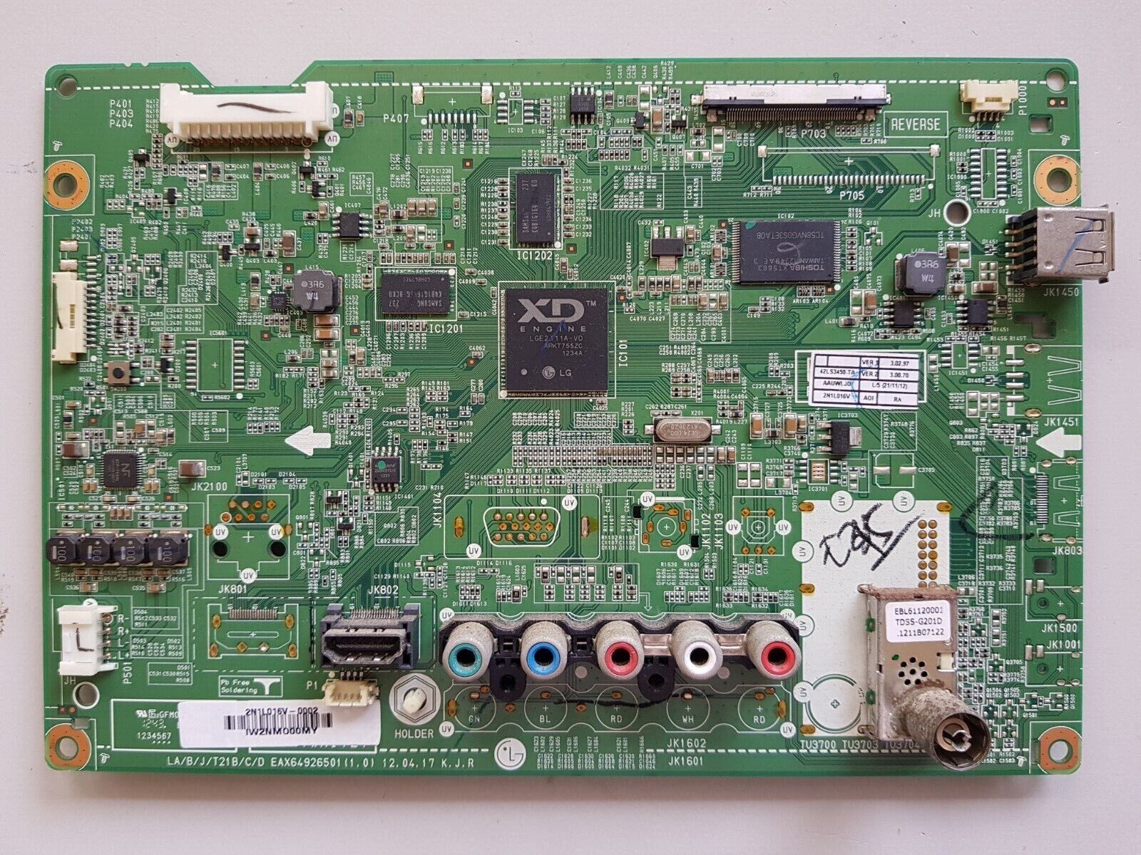 GENUINE LG 42LS3450 MAIN BOARD EAX64926501 (1.0) 