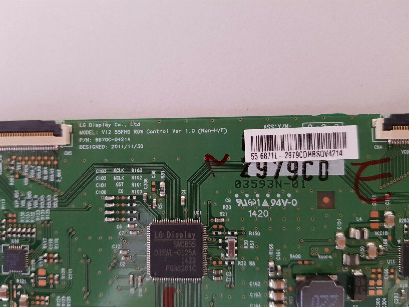 GENUINE LG 55LA6200 T-CON BOARD 6871L-2979B 6870C-0421A