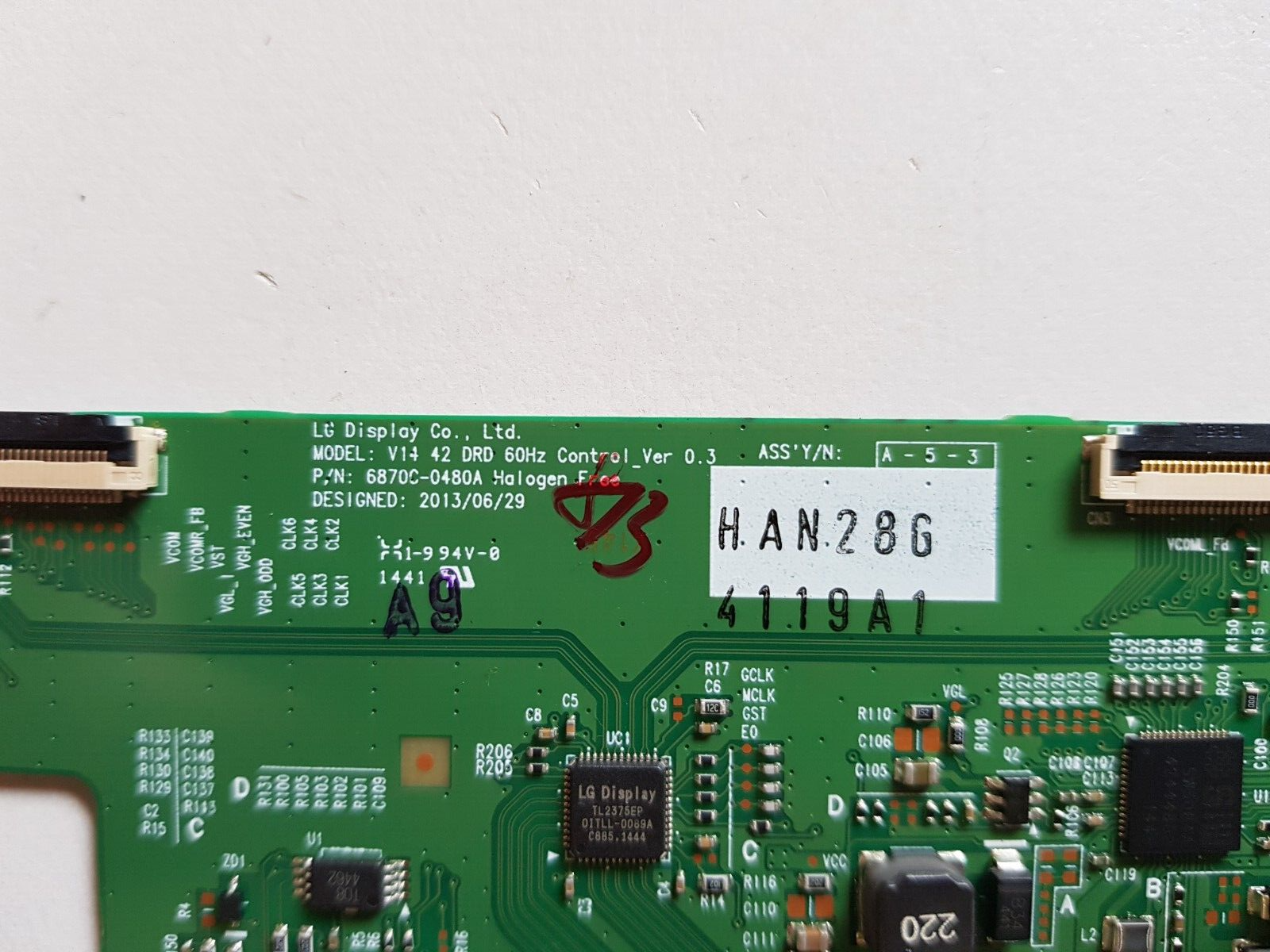 GENUINE LG 42LF5500 T-CON BOARD 6870C-0480A 6871L-4119A