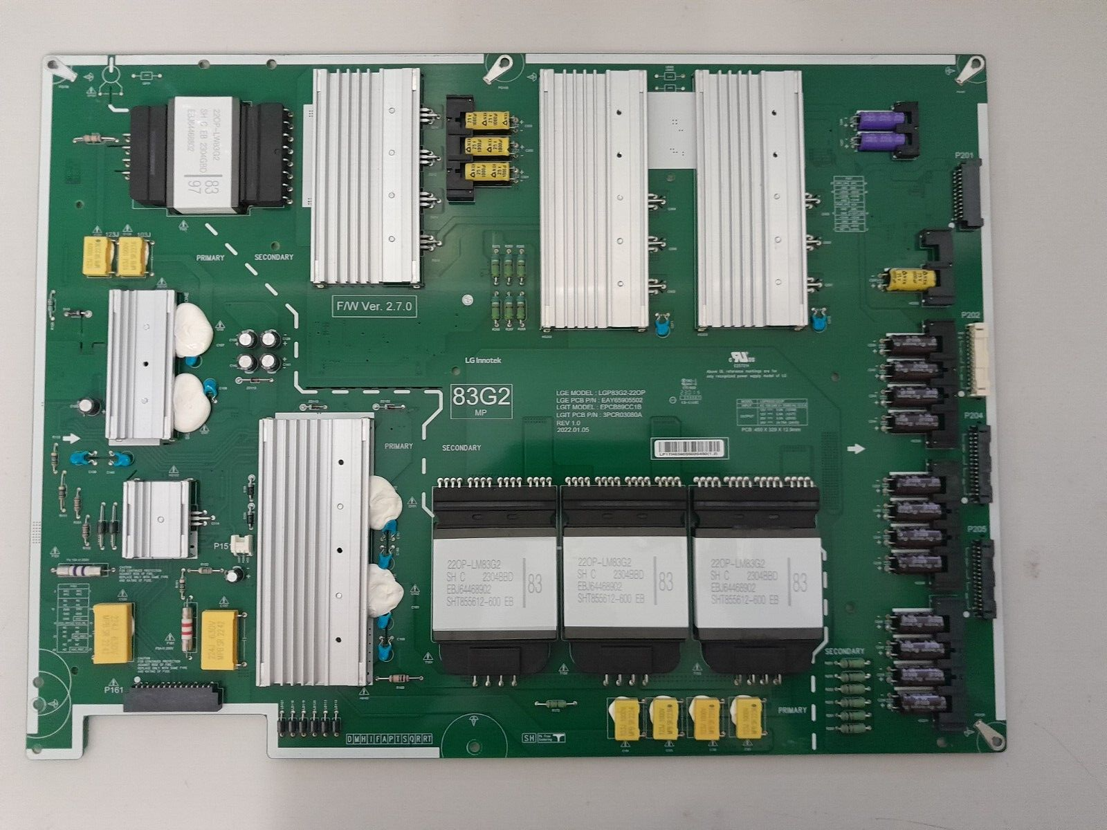 GENUINE LG OLED  83G2PSA POWER SUPPLY BOARD (SLAVE) EAY65905502 LGP83G2-22OP