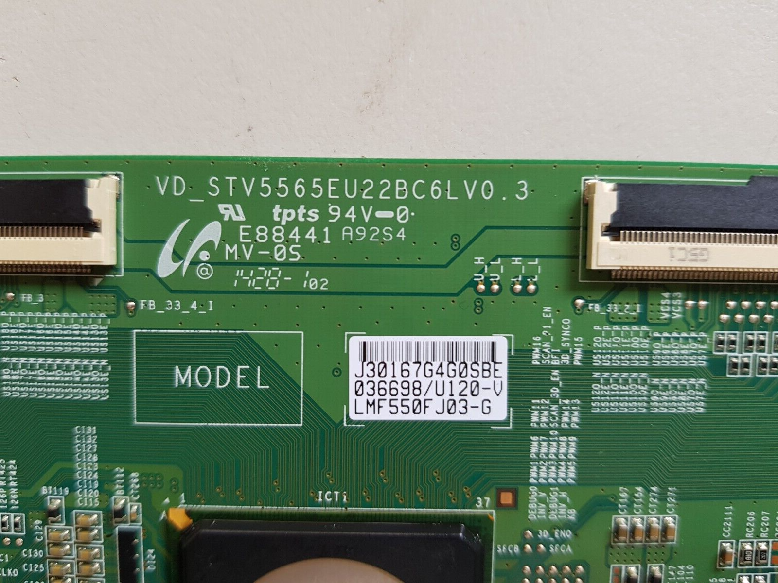 GENUINE SAMSUNG UA55HU7200 T-CON BOARD VD_STV5565EU22BC6LV0.3 LMF550FJ03-G