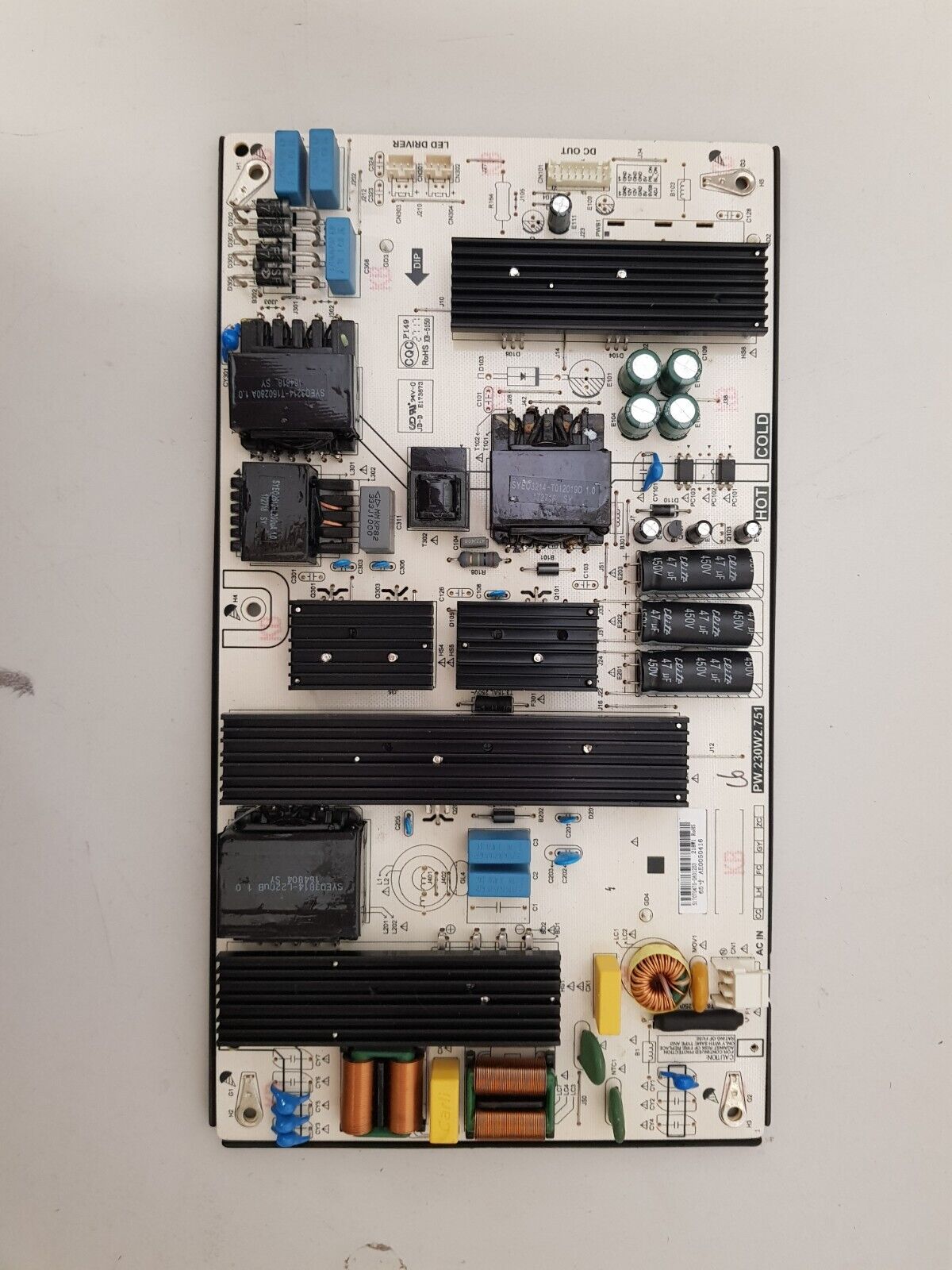 GENUINE POLAROID PL6517UAD POWER SUPPLY BOARD PW.230W2.751