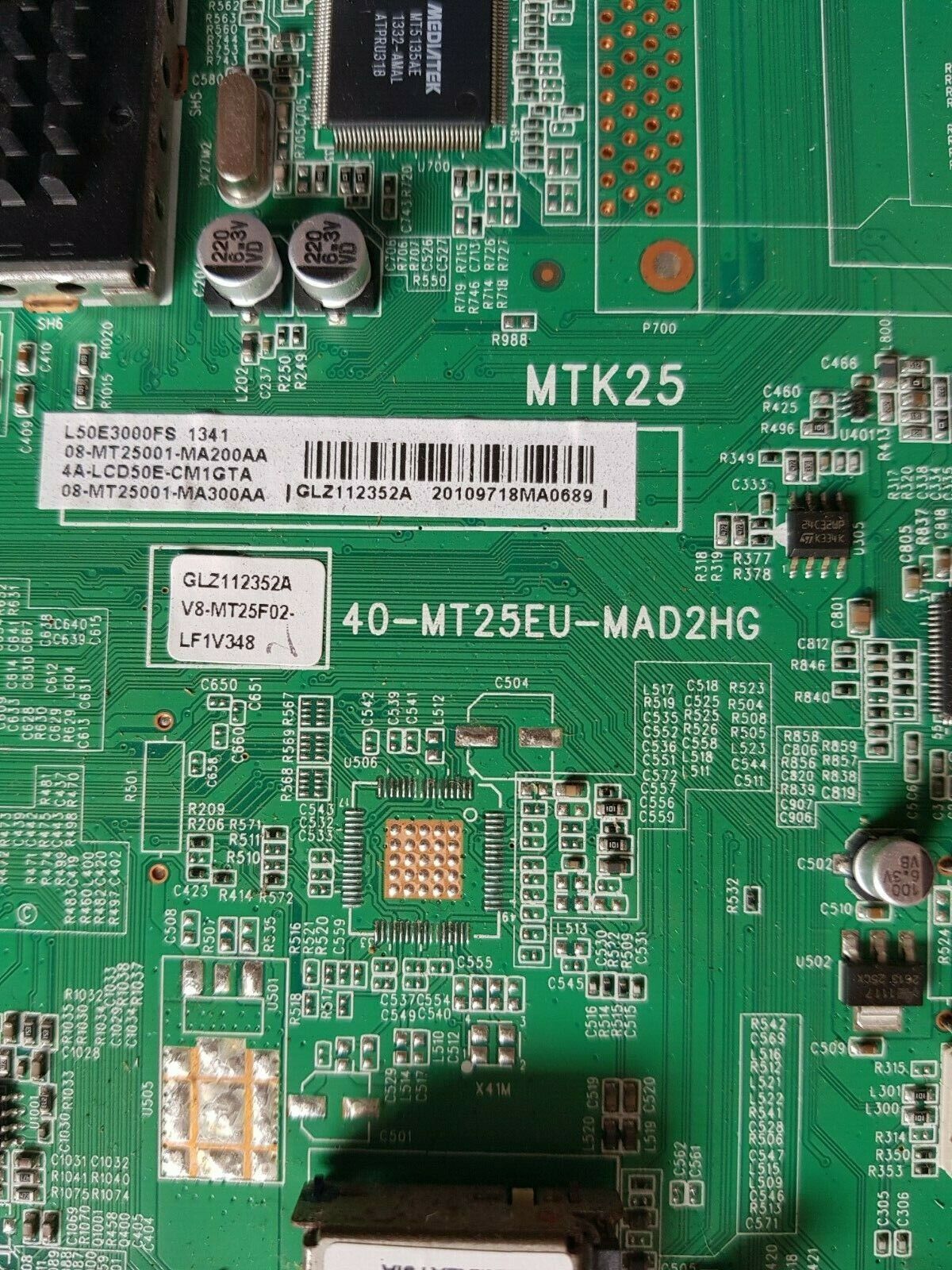 GENUINE TCL L50E3000FS MAIN BOARD 40-MT25EU-MAD2HG 08-MT25001-MA200AA 